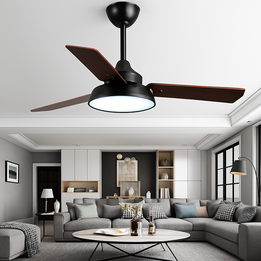 Moderner Deckenventilator mit Licht und Fernbedienung - vue 4 sur 6