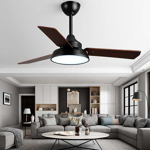 Moderner Deckenventilator mit Licht und Fernbedienung - vue 5 sur 6