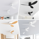 Moderner Deckenventilator mit Fernbedienung ohne Licht