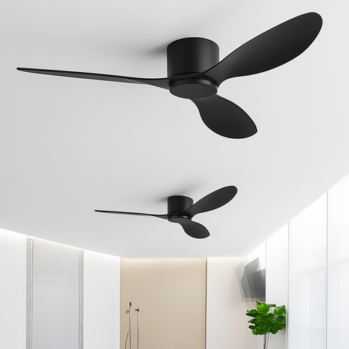 Moderner Deckenventilator mit Fernbedienung ohne Licht - vue 6 sur 8