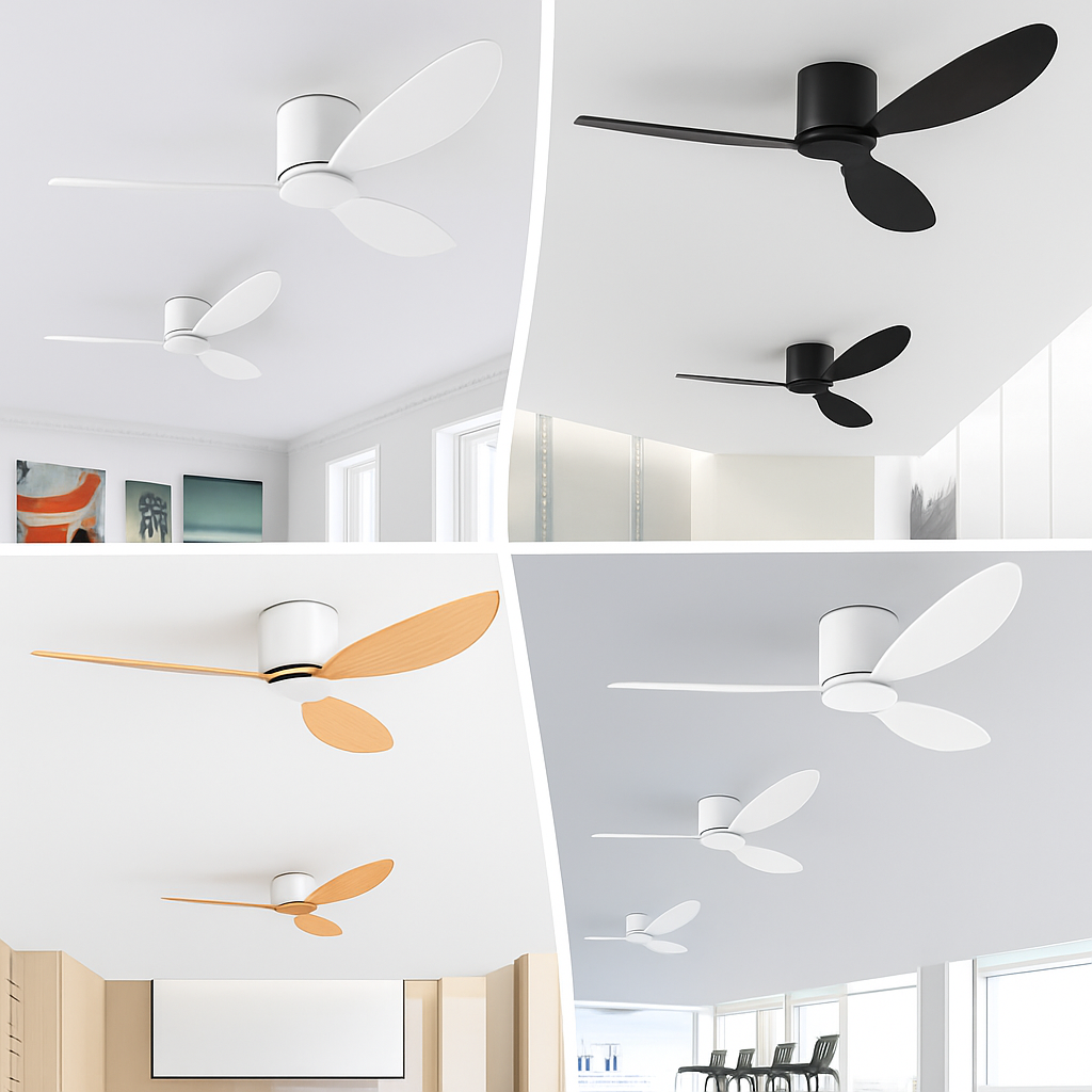 Moderne Deckenventilatoren mit Fernbedienung ohne Licht - vue 3 sur 9