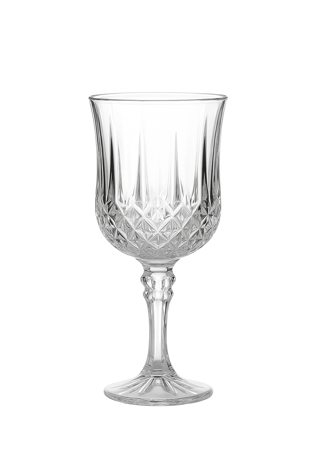Verre à vin cristal pied haut style élégant
