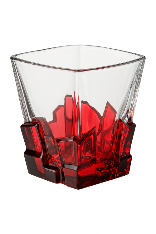 Verre artistique relief style spatial luxe whisky