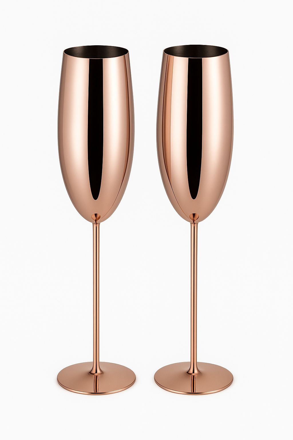 Verre champagne acier inoxydable texture style gobelet festif