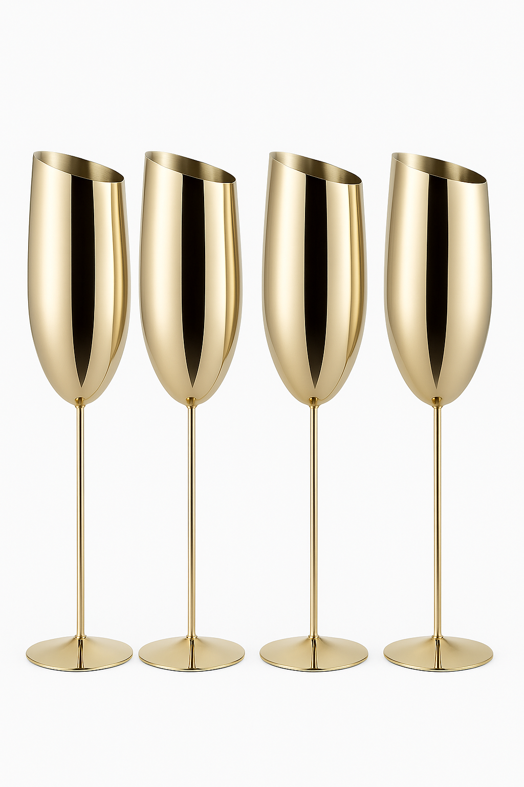 verre champagne inox texturé coupe cocktail bar - vue 2 sur 2