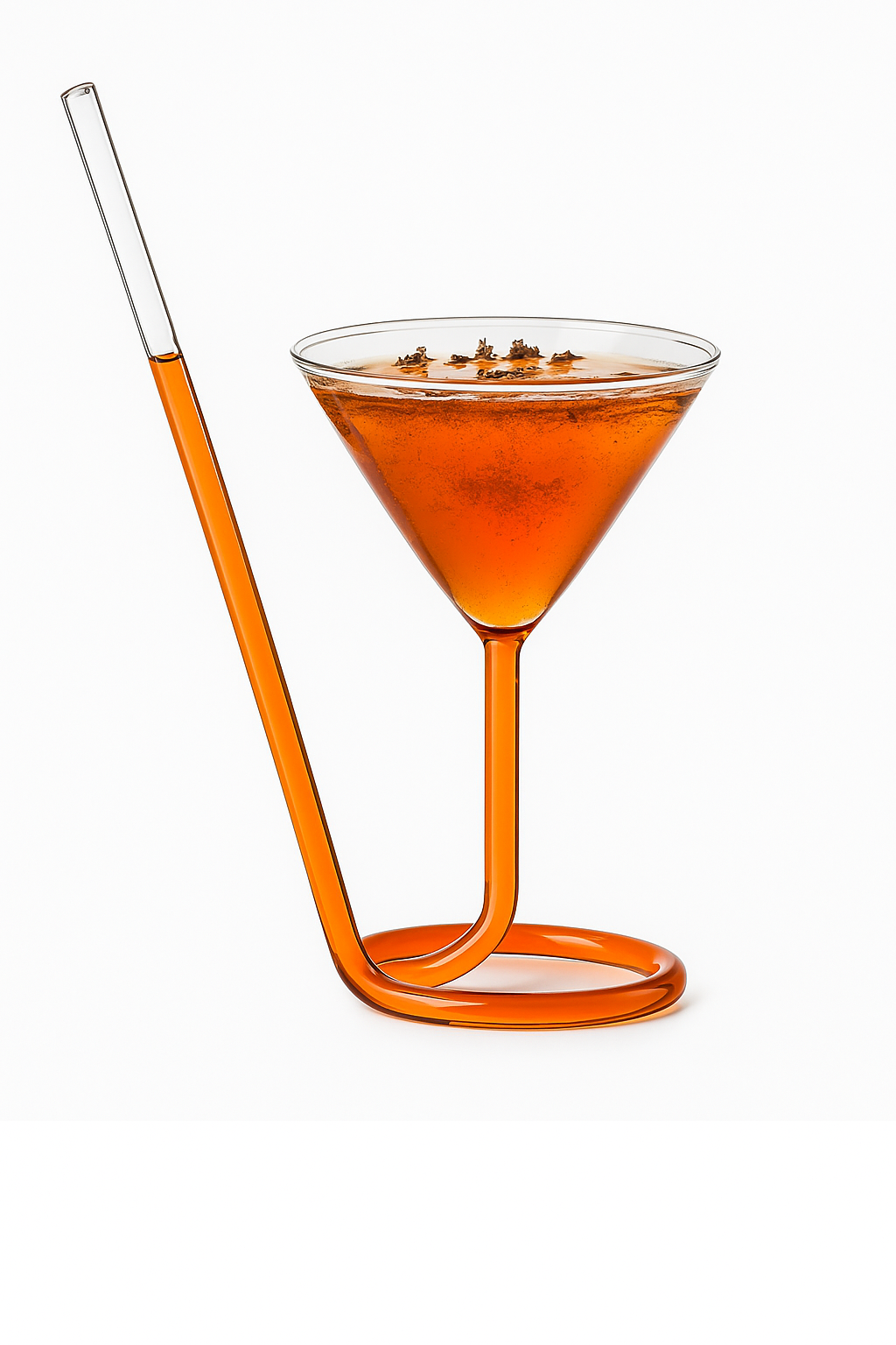Verre cocktail design incliné original pour bar fête - vue 2 sur 2