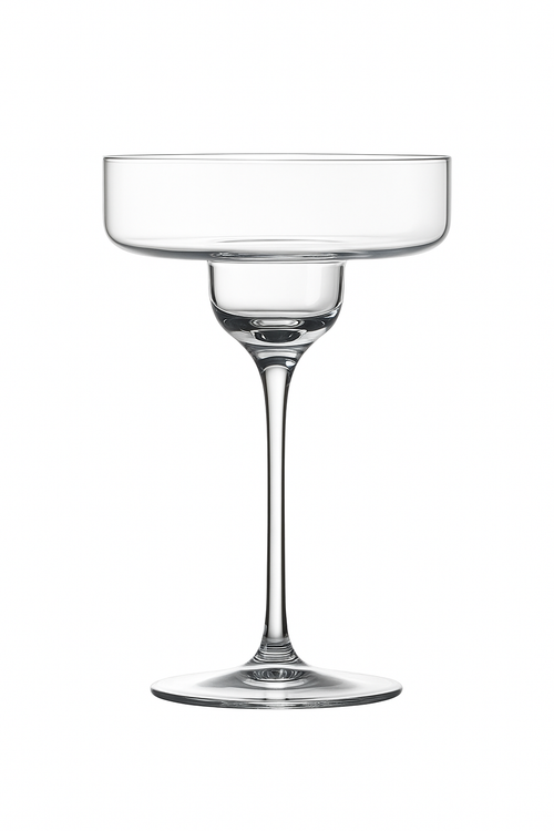 Verre cocktail margarita design élégant pied incliné