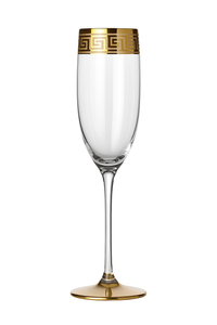 Verre cristal style europeen bord argente champagne vin