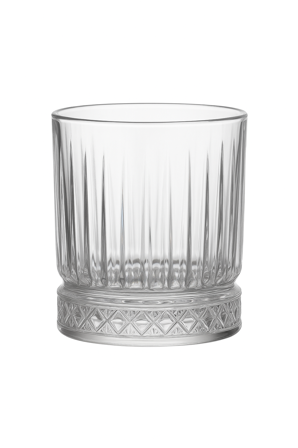 Verre transparent rainuré style bar vin bière