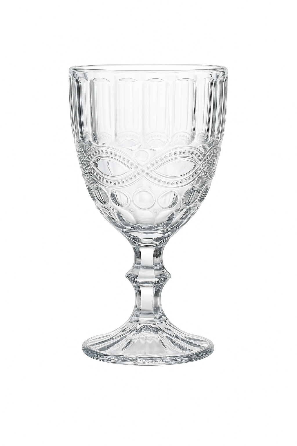 Verre vin relief retro epais style europeen