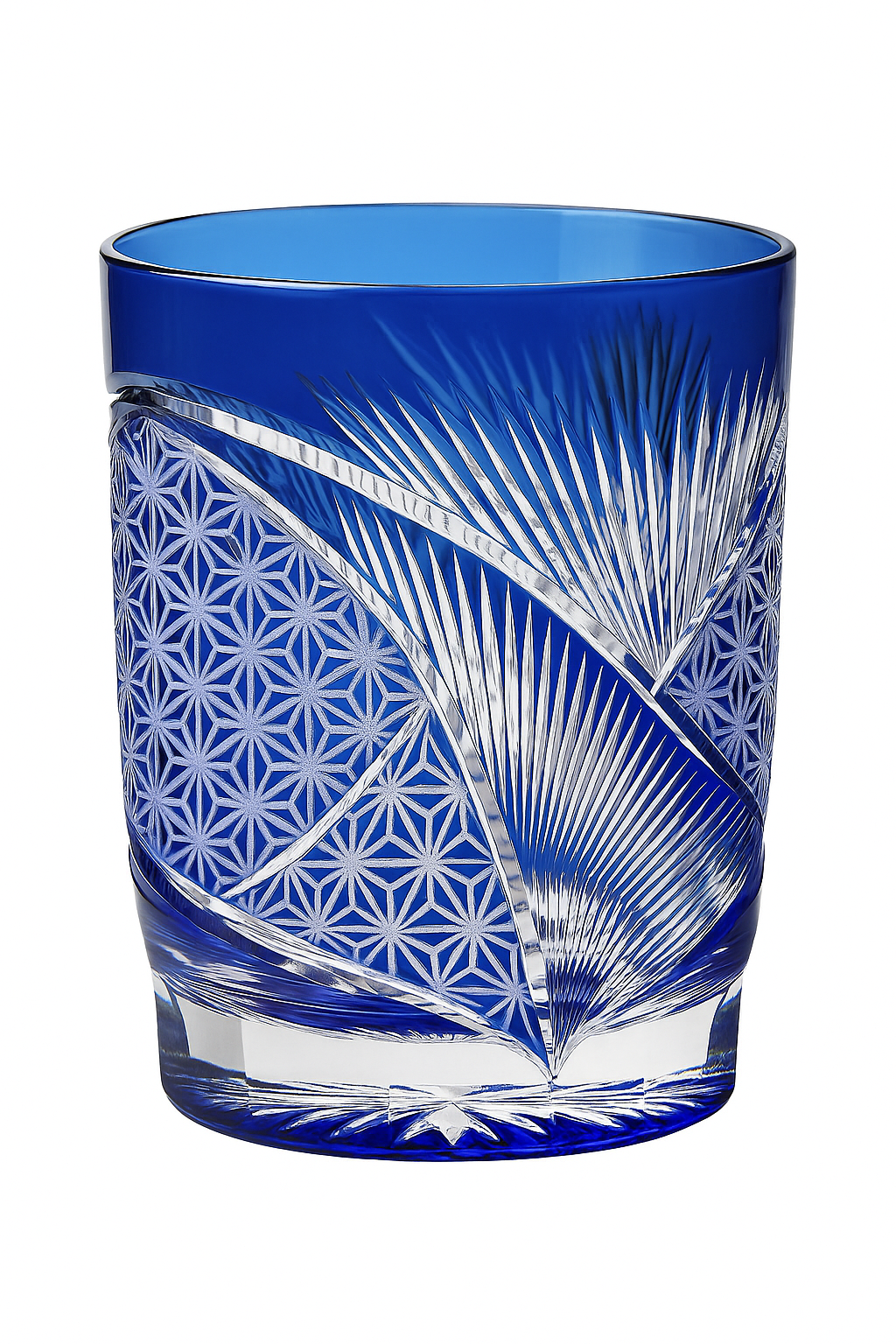 Verre whisky edo kiriko motifs gravés artisanaux japonais