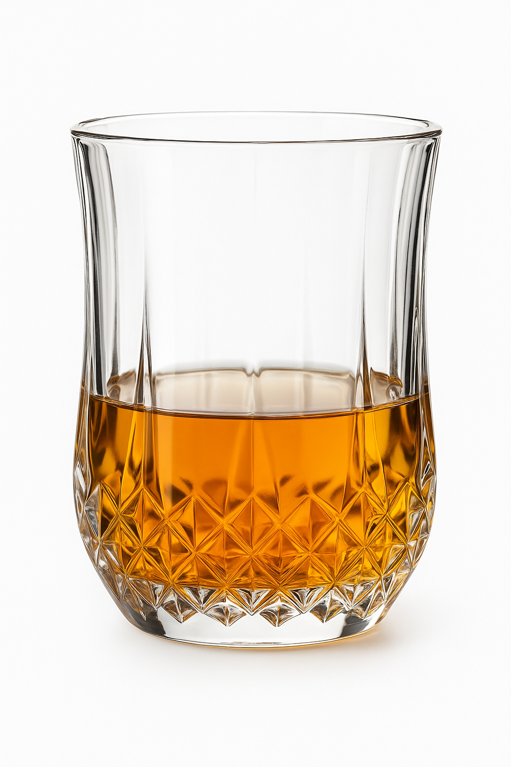 Verre whisky old fashioned facetté design résistant bar
