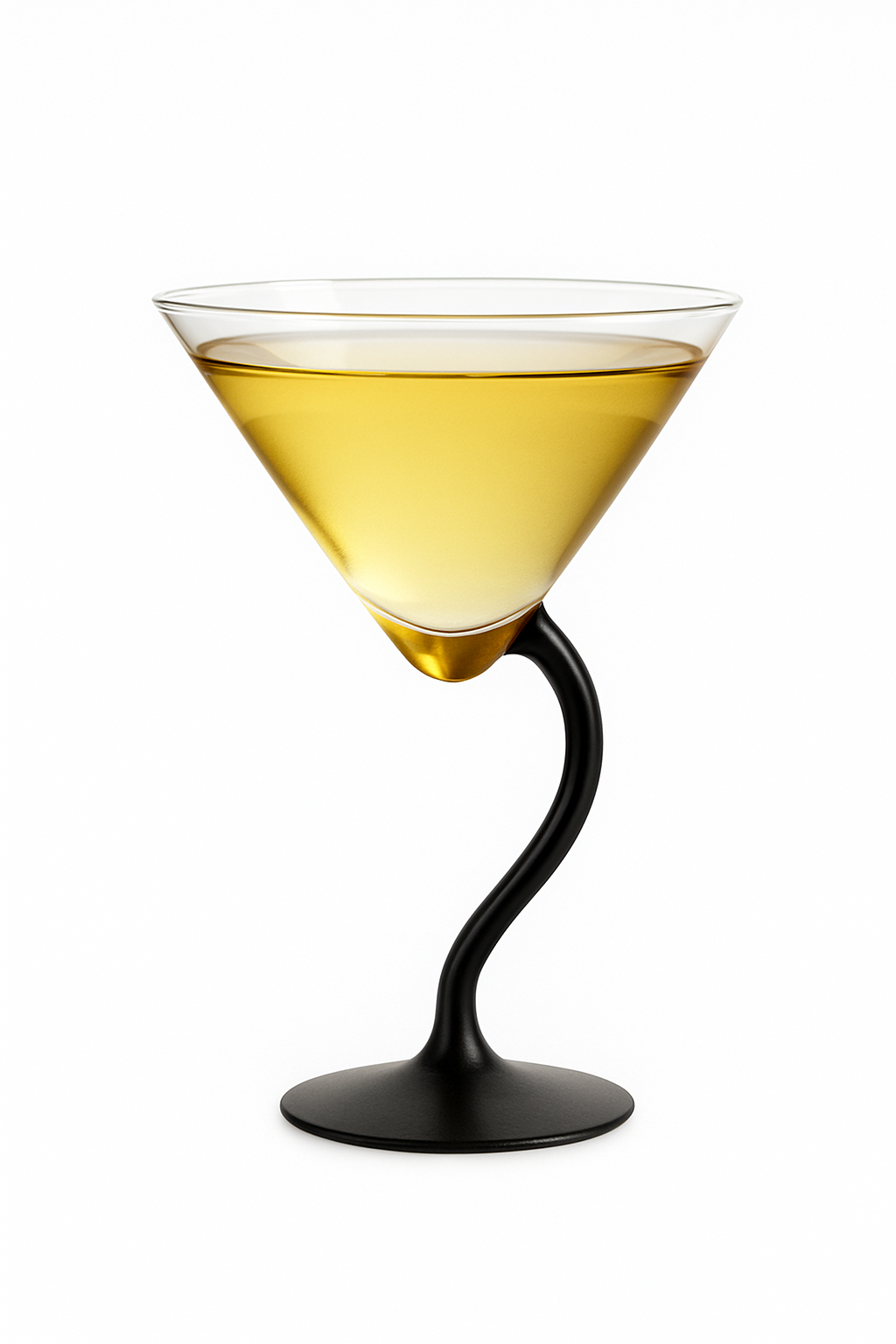 Verres à martini incurvés design artistique pour cocktails