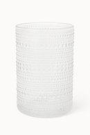 Verres a pied retro relief pour cocktails eau