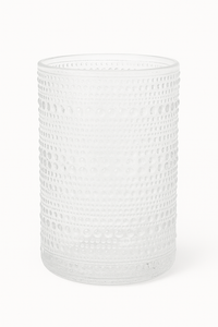 Verres a pied retro relief pour cocktails eau