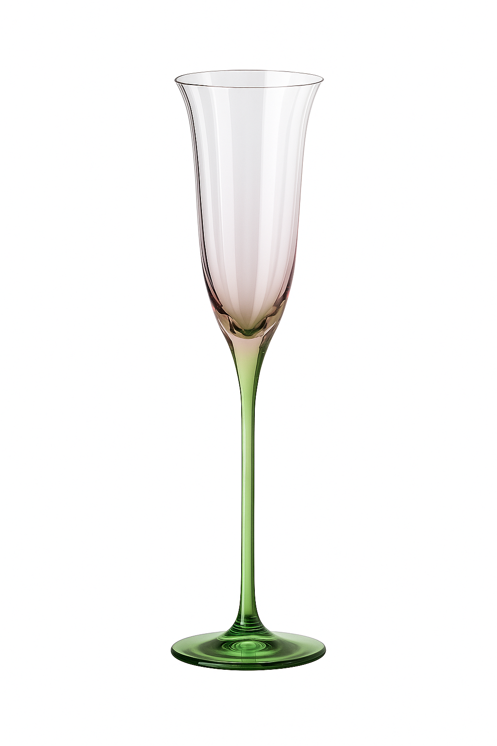 Verres à vin cristal floral rétro rayures - vue 2 sur 2