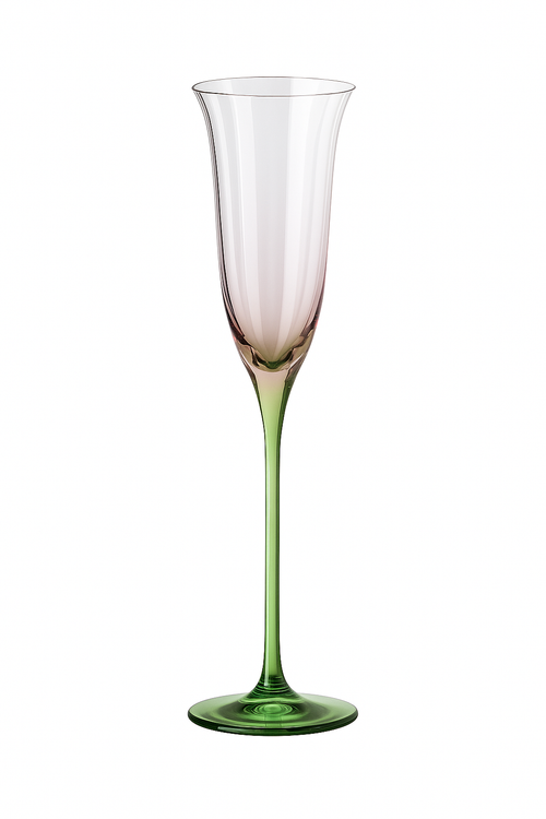 Verres à vin cristal floral rétro rayures