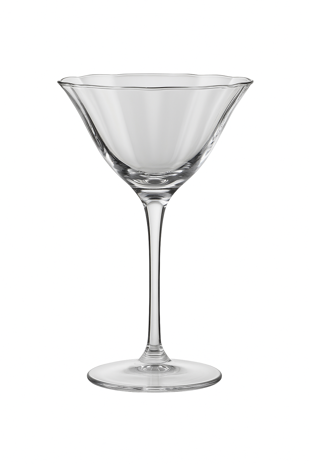 Verres à vin cristal rétro motifs floraux rayures