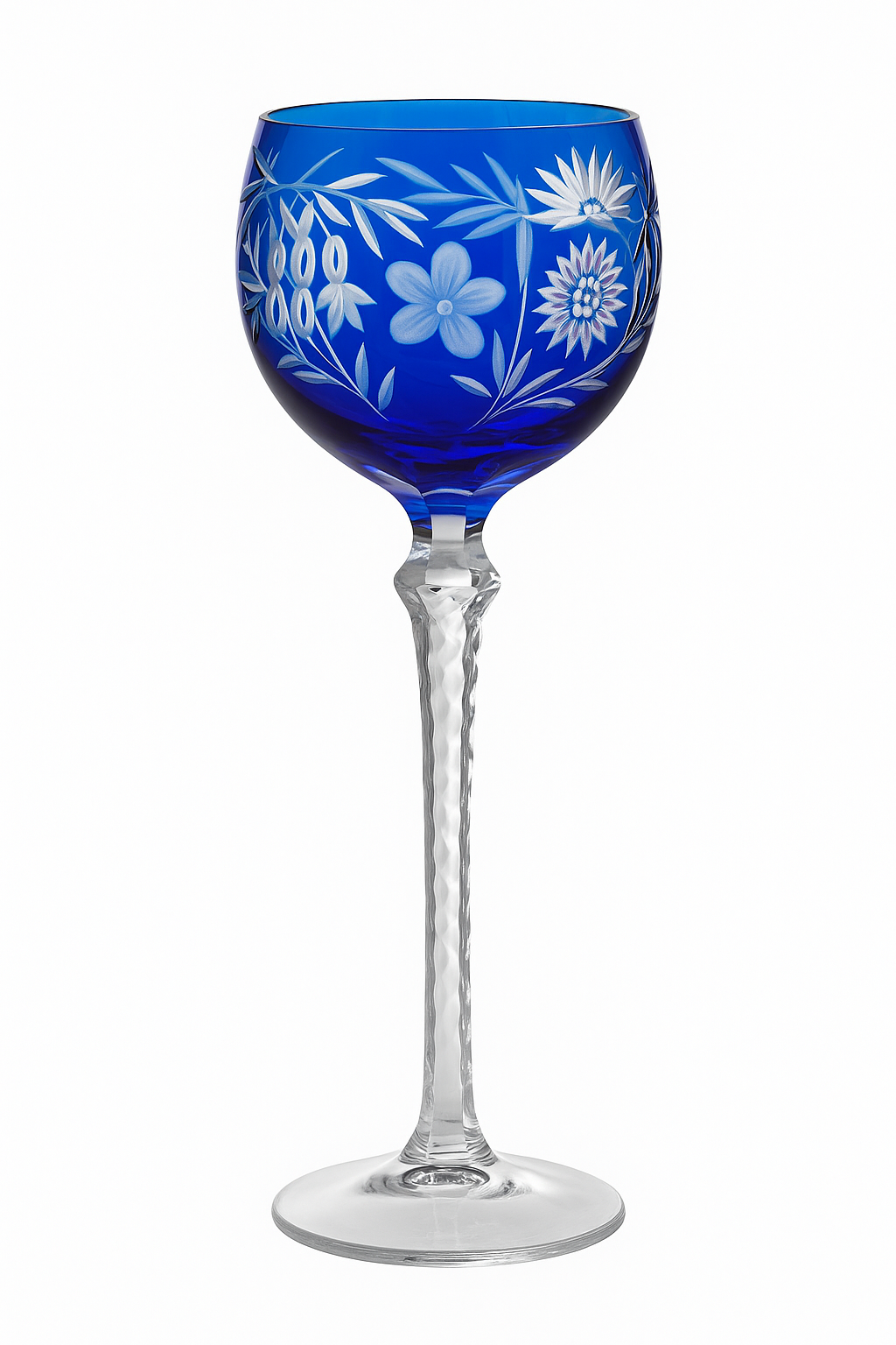 Verres à vin cristal style antique gravés main - vue 2 sur 2