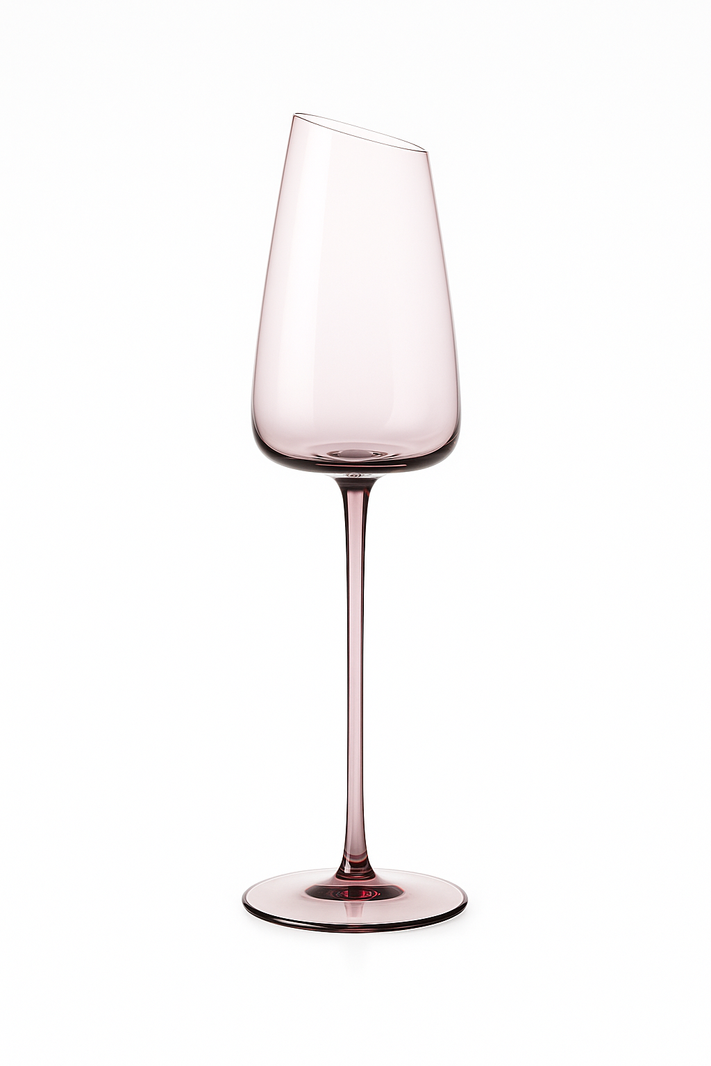 Verres à vin design flamant bord incliné cristal - vue 2 sur 2