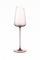 Verres à vin design flamant bord incliné cristal