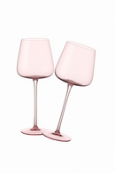 Verres à vin design flamant pied incliné