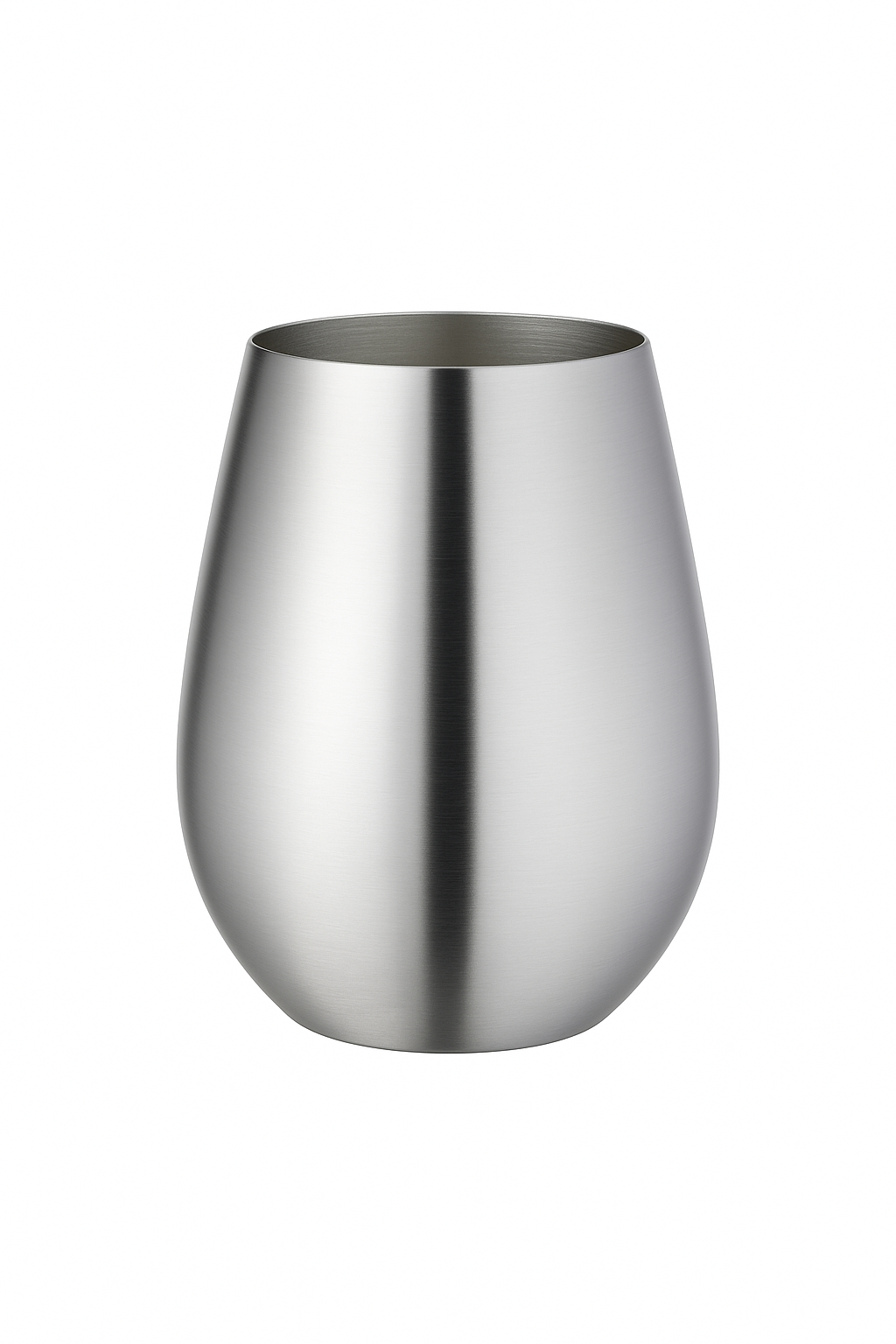 Verres a vin ronds acier inoxydable style bar