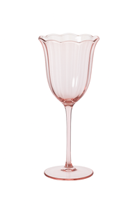 Verres à vin vintage fleurs en cristal rétro