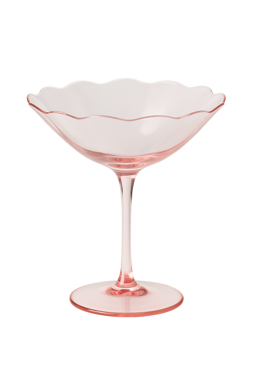 Verres à vin vintage motif fleurs style cristal