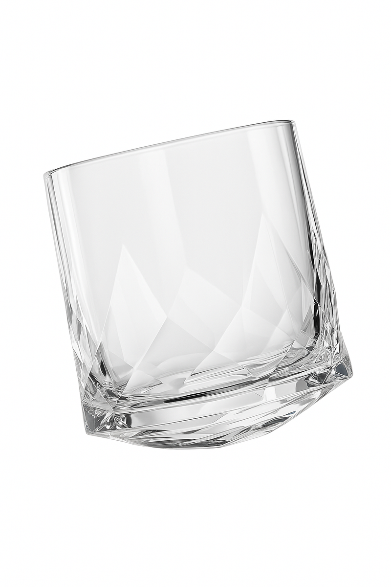 Verres à whisky old fashioned style relief vintage