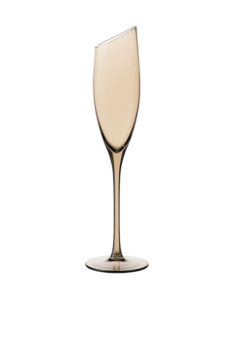 Verres champagne biseautés cristal style nordique créatif