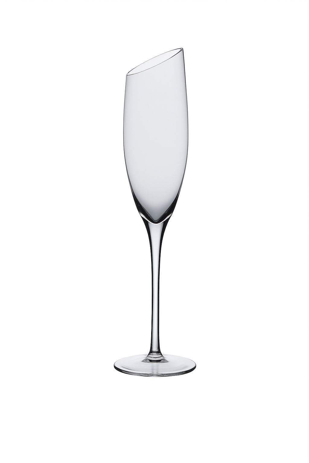 Verres champagne biseautés style nordique effet changeant