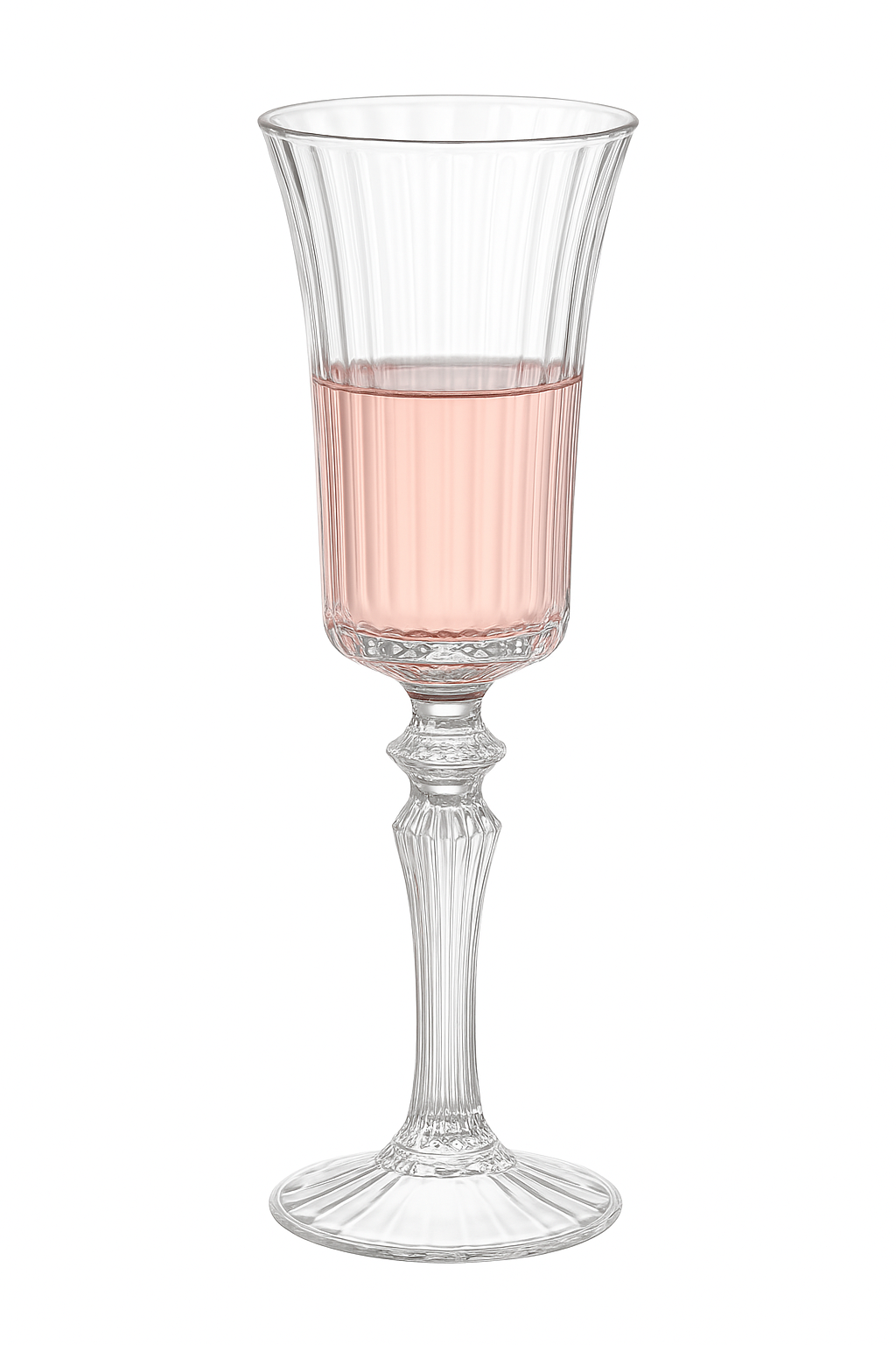 Verres champagne cristal style rétro rayures françaises