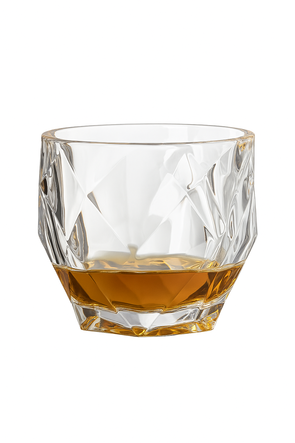Verres cristal sculpté style vintage pour bar maison - vue 2 sur 2