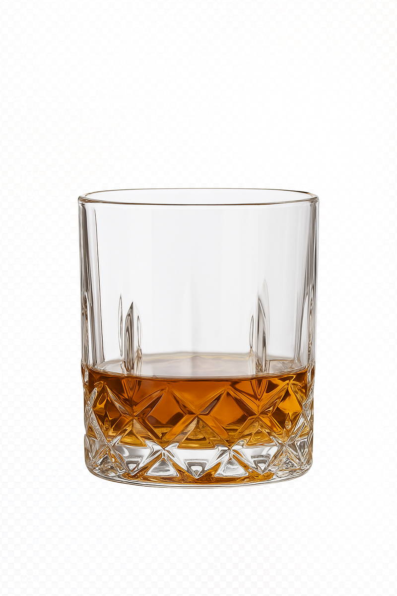 Verres cristal taillés pour whisky bière vin élégants