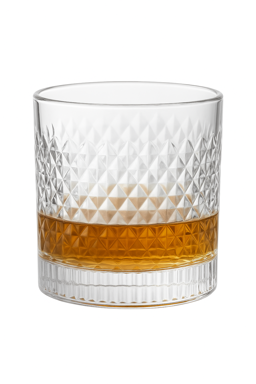 Verres whisky cristal facetté 335 ml élégant bar