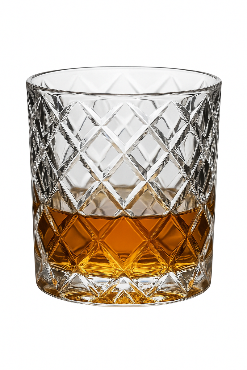 Verres whisky old fashioned relief élégant dégustation
