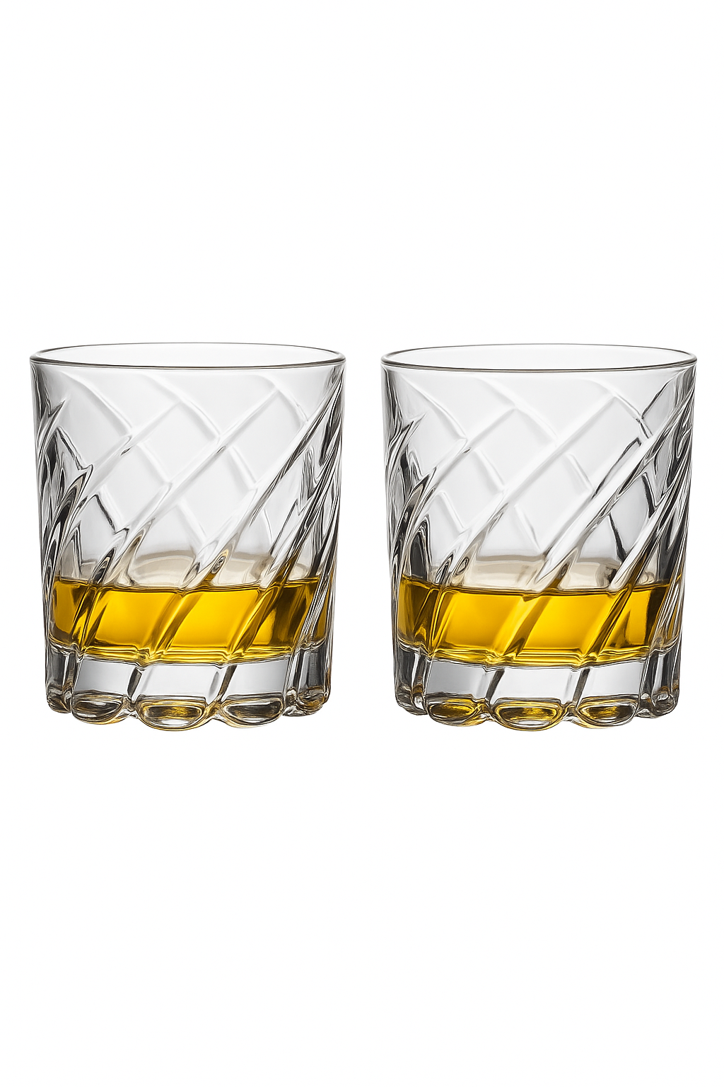 Verres whisky relief style luxe lot de deux - vue 2 sur 2