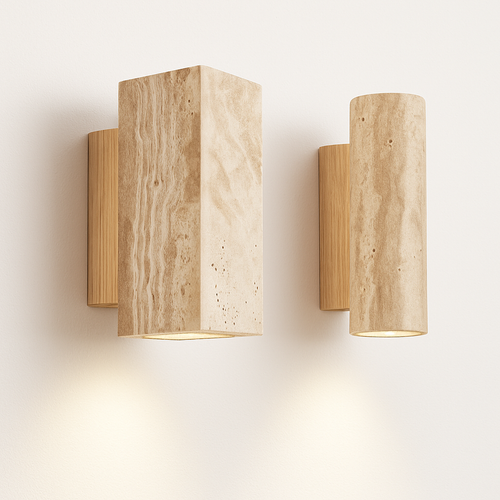 Wabi Sabi – applique murale Led en marbre jaune