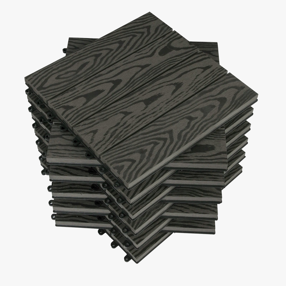 woltu 11 dalles terrasse wpc clipsables 30x30