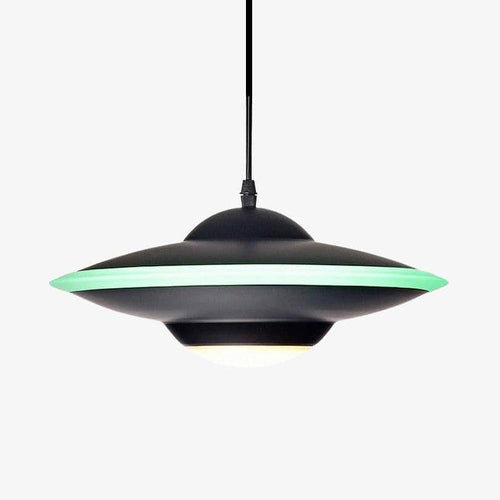 Suspension design LED avec abat-jour soucoupe métal Industriel
