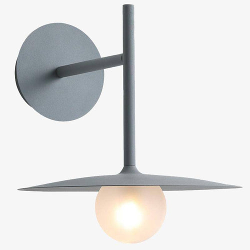 Applique murale design à LED en métal avec abat-jour et boule verre Loft