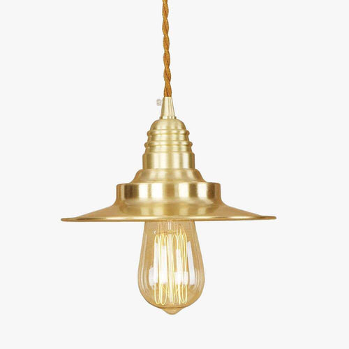 Suspension design à LED avec abat-jour en métal doré Novelty Loft