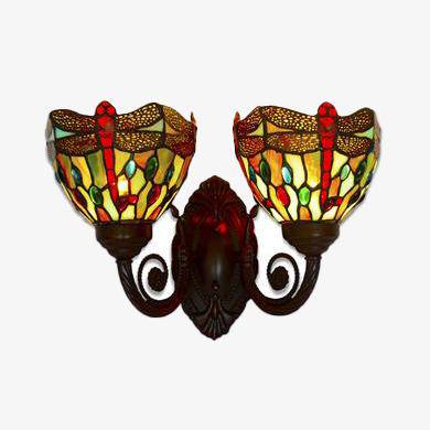 Applique murale antique rustique en verre à formes colorées FUMAT