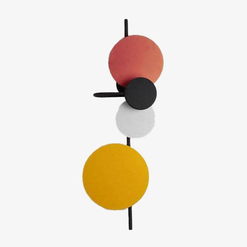 Applique murale design à LED avec plusieurs disques métal colorés Lasha
