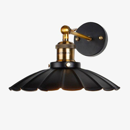 Applique murale rétro à LED avec abat-jour tuile métal Home