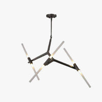 Lustre design scandinave avec plusieurs branches en tube
