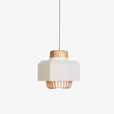 Suspension design LED avec abat-jour cage métal colorée Loft