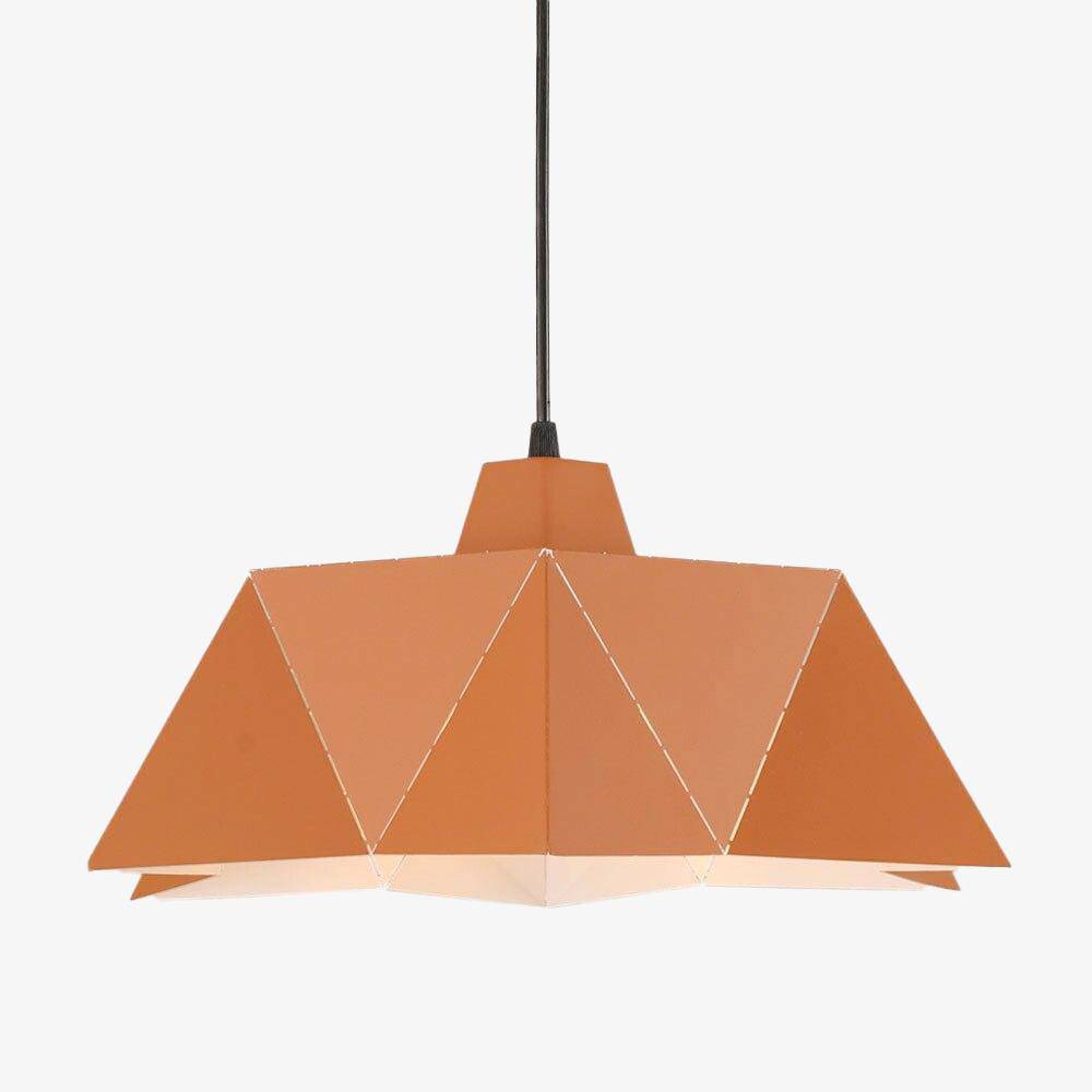 Suspension rétro à LED abat-jour avec triangles en métal Vintage - vue 2 sur 9