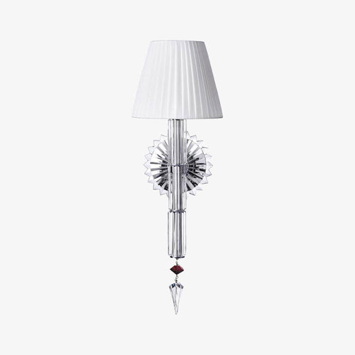 LED-Wandleuchte mit Retro-Lampenschirm und luxuriösem Kristallglas - vue 2 sur 3